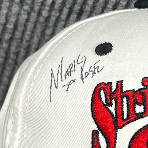 Strike King Autographed Baseball Cap By Mark Rose White‎ Hat Adjustable Fishing - Picture 2 of 14
